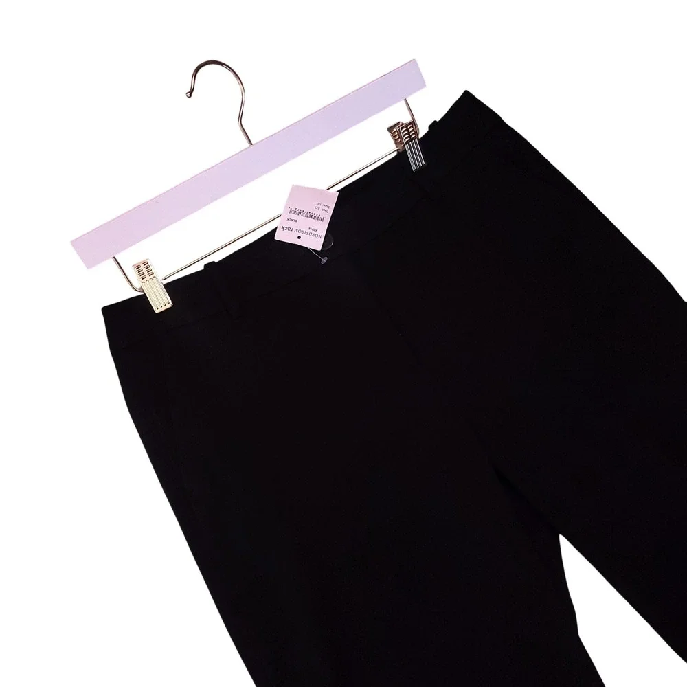 J.Crew‎ Womens Black Straight Leg Dress Pants Trousers NWT 10 Career office Work